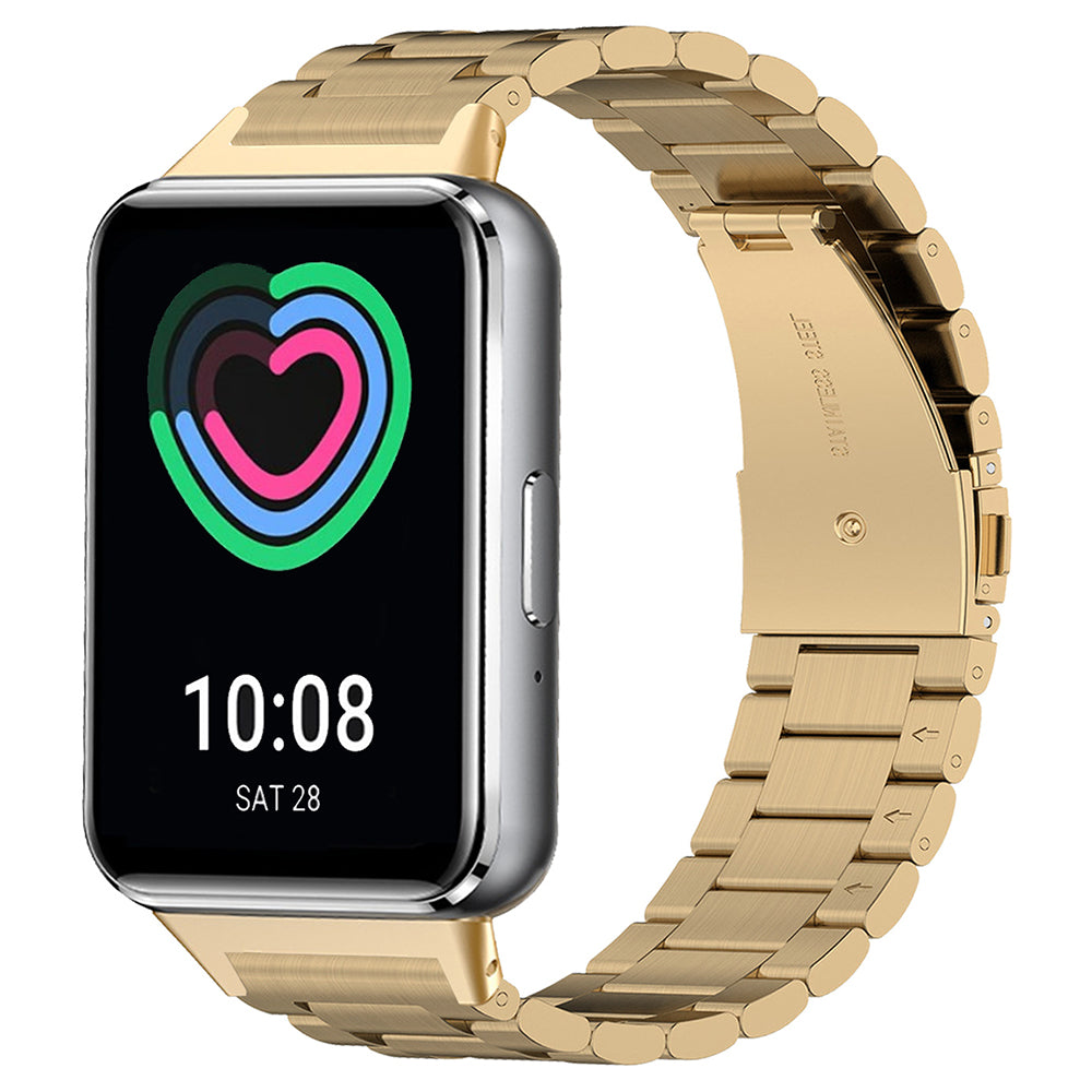 For Samsung Galaxy Fit3 Replacement Strap Quick Release Stainless Steel Watch Band - Gold For Samsung Galaxy Fit3 Replacement Strap Quick Release Stainless Steel Watch Band - Gold